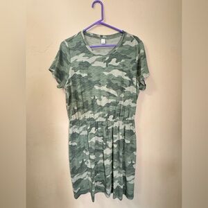 Old Navy Olive Camouflage Dress
